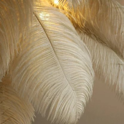 Lampadaire à Plumes - Design Luxueux et Moderne