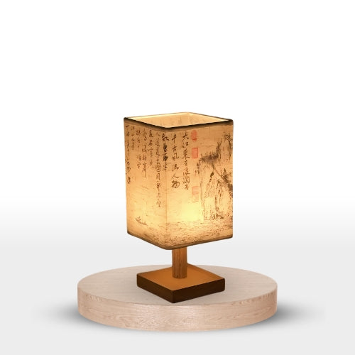 Lampe de Table Chinoise en Bois – Éclairage Doux et Élégant