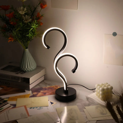 Lampe sur pied de table design - Moderne Zen, Éclairage Apaisant et Élégant