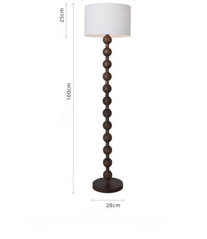 Lampadaire en Bois et Bambou – Style Classique et Élégant