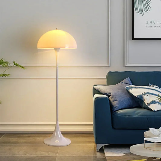 Lampe sur pied Salon Moderne LED en Verre – Lumière Réglable 3 Couleurs