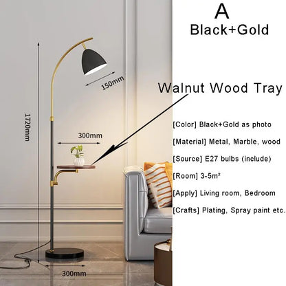 Living Room Led Floor Lamp Design Nordic Stand Light Home Decor Bedroom Bedside Sofa Lighting Fixture Fabric Lampshade Black