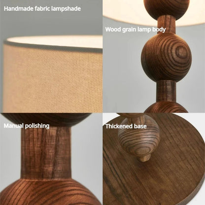 Lampadaire en Bois et Bambou – Style Classique et Élégant