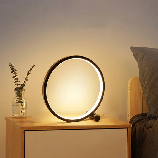 Lampe sur pied de table design - LED Circulaire, Éclairage Moderne et Élégant