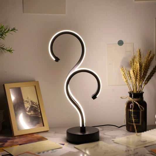 Lampe sur pied de table design - Moderne Zen, Éclairage Apaisant et Élégant