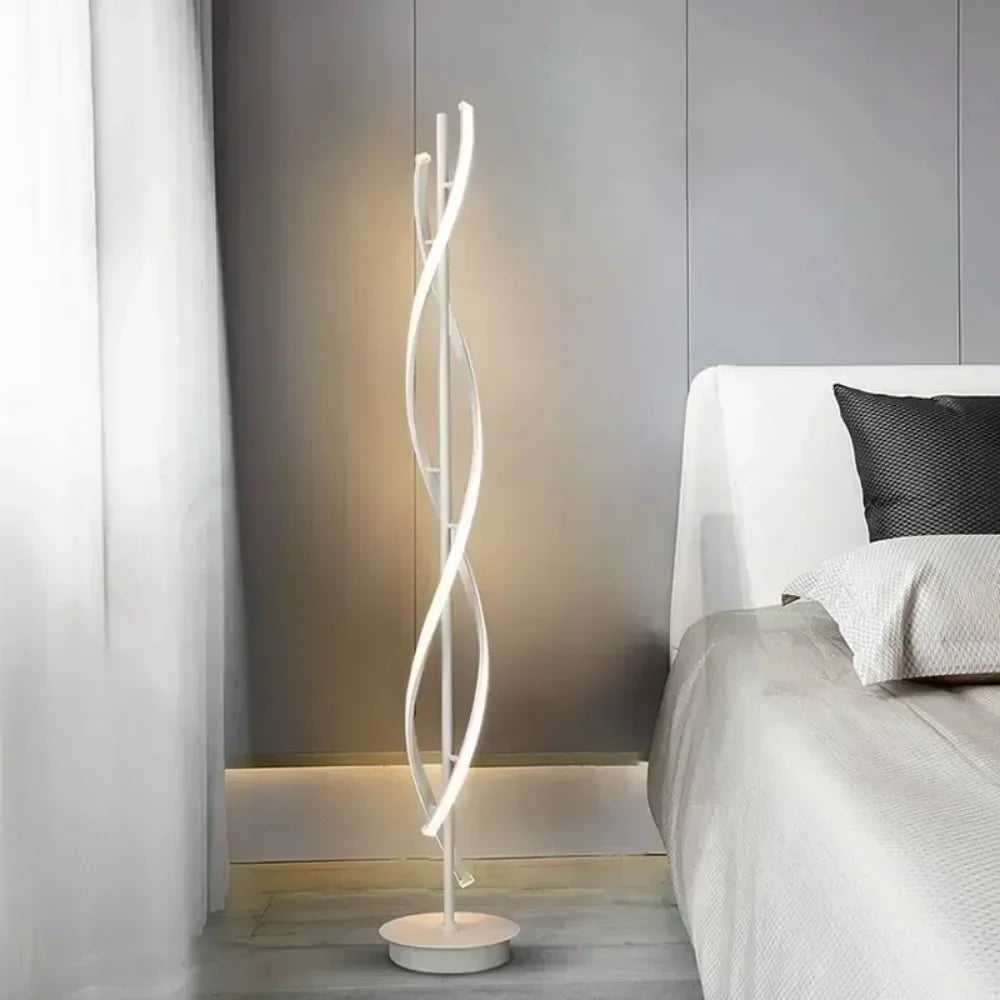 Lampadaire LED spirale