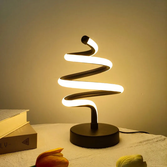 Lampe sur pied de table design - LED Sapin Spirale, Éclairage Élégant et Festif