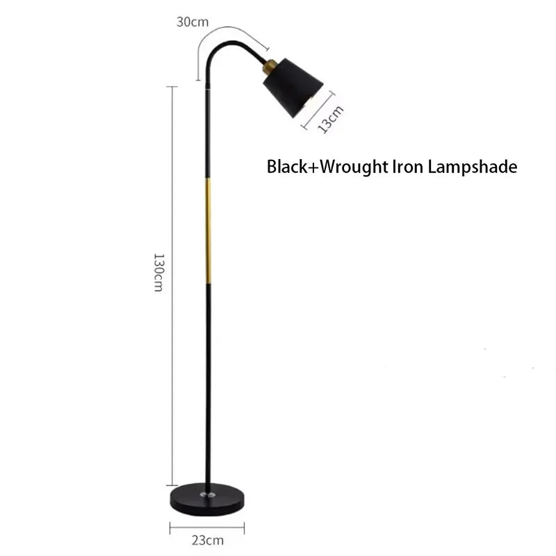 Modern Simple Iron Paint Floor Lamp for Living Room Bedroom Hotel Lighting Create Comfortable and Warm Indoor LED Lights