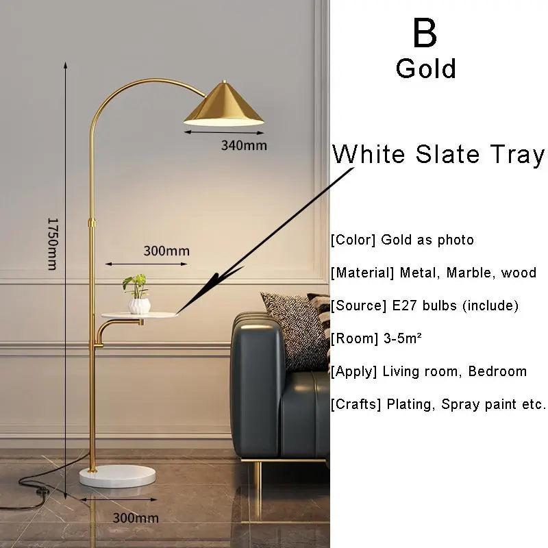 Living Room Led Floor Lamp Design Nordic Stand Light Home Decor Bedroom Bedside Sofa Lighting Fixture Fabric Lampshade Black