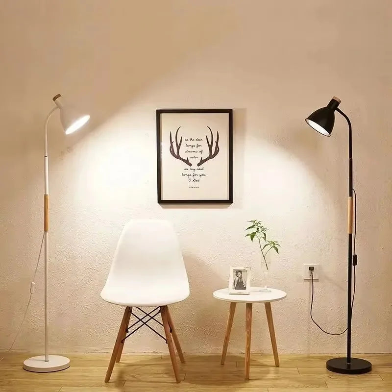 Modern Simple Iron Paint Floor Lamp for Living Room Bedroom Hotel Lighting Create Comfortable and Warm Indoor LED Lights