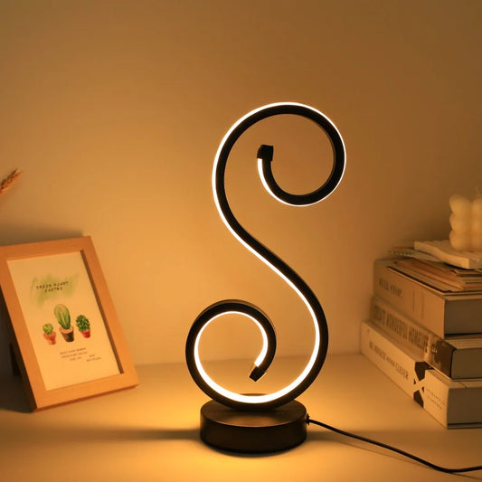 Lampe sur pied de table design - S Élégance, Éclairage Moderne et Sophistiqué